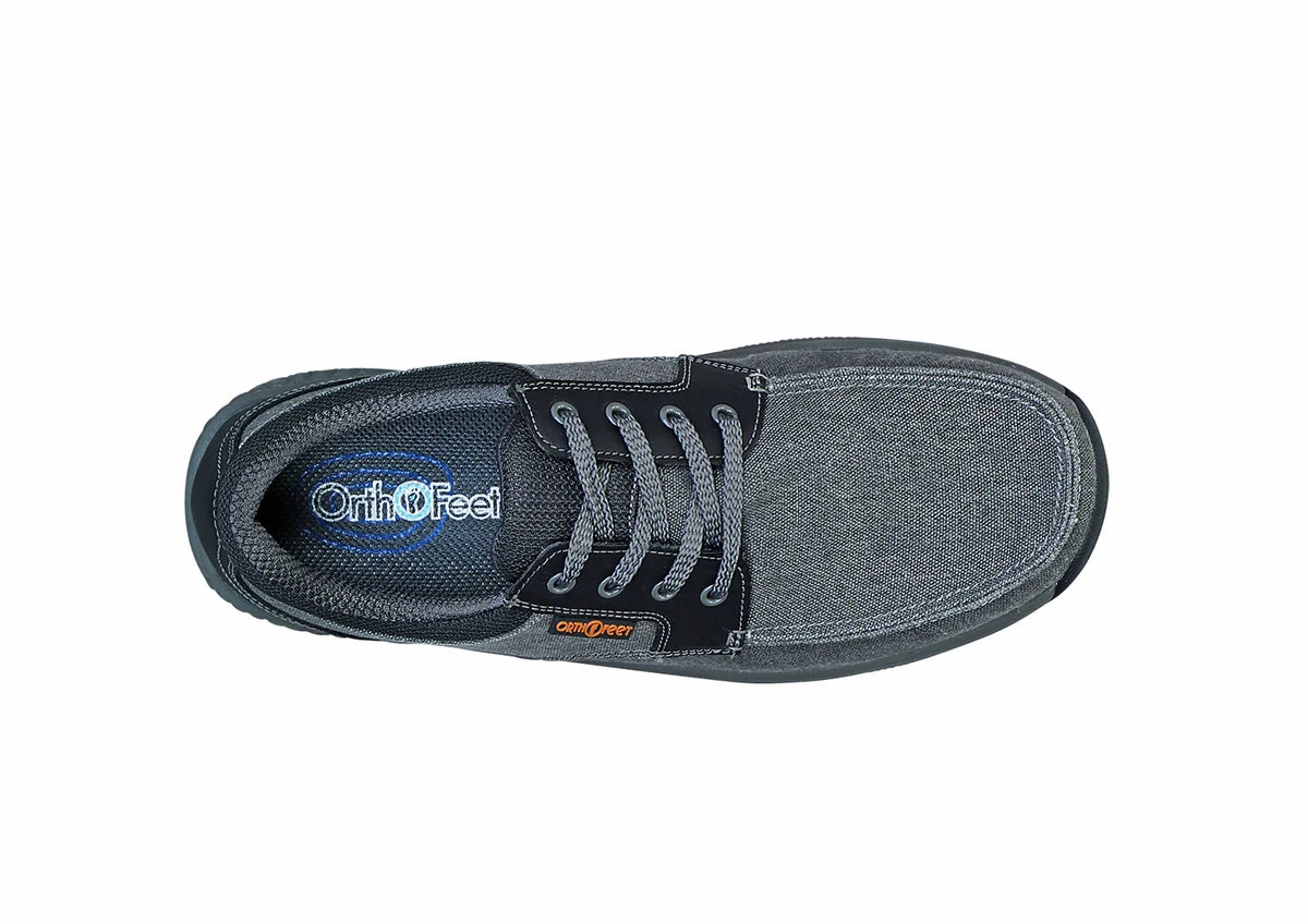 Orthofeet - Men - Porto - Gray Orthofeet comfortable shoe looks