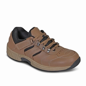 Orthofeet - Men - Shreveport Tie-Less - Brown Orthofeet comfortable support shoes