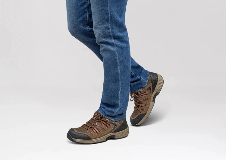 Orthofeet - Men-  Sorrento - Brown Orthofeet comfortable shoe looks