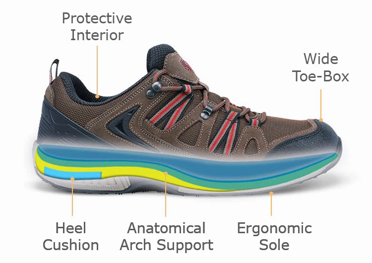 Orthofeet - Men-  Sorrento - Brown Orthofeet comfortable shoe looks
