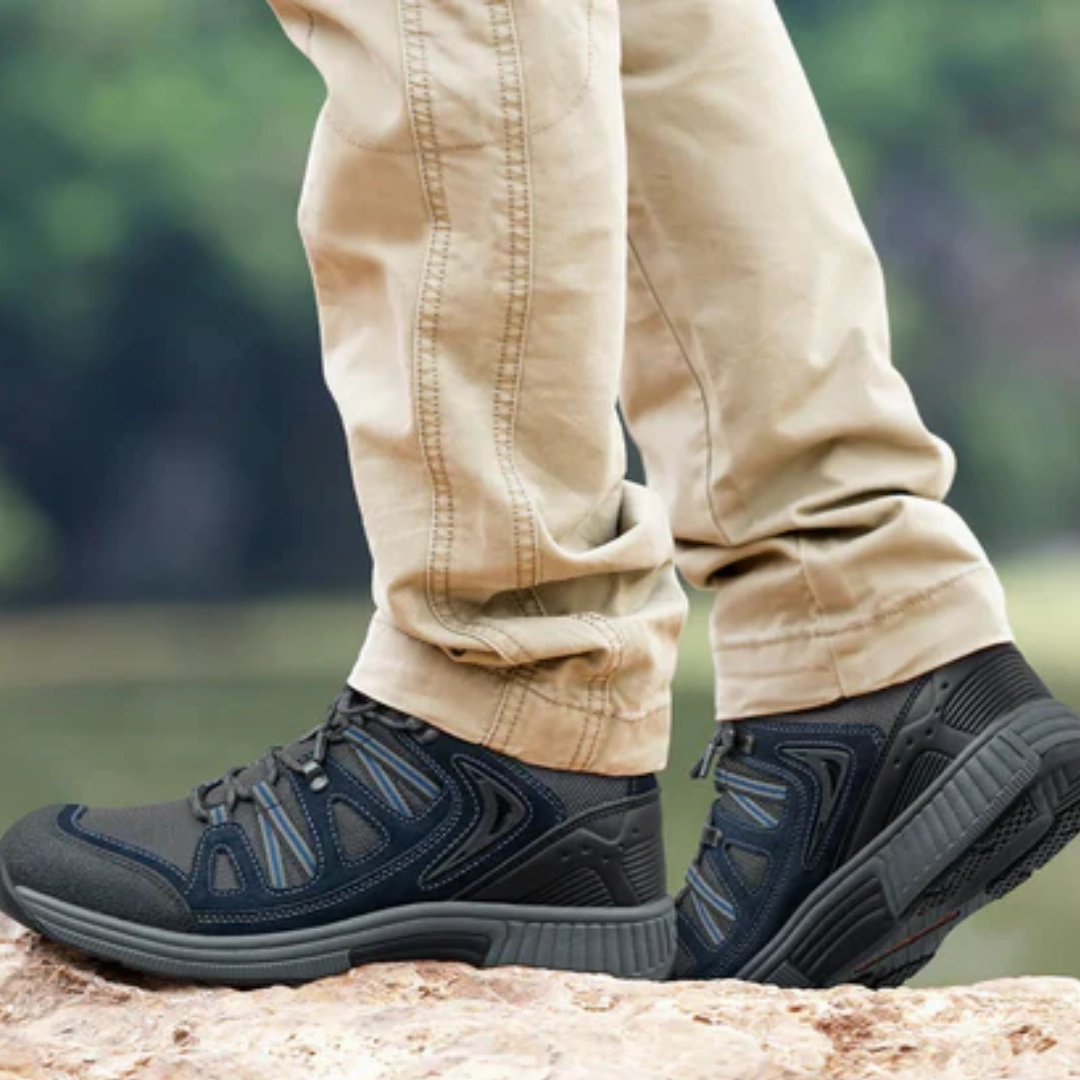 Orthofeet - Men - Sorrento - Gray/Blue Orthofeet comfortable shoe looks