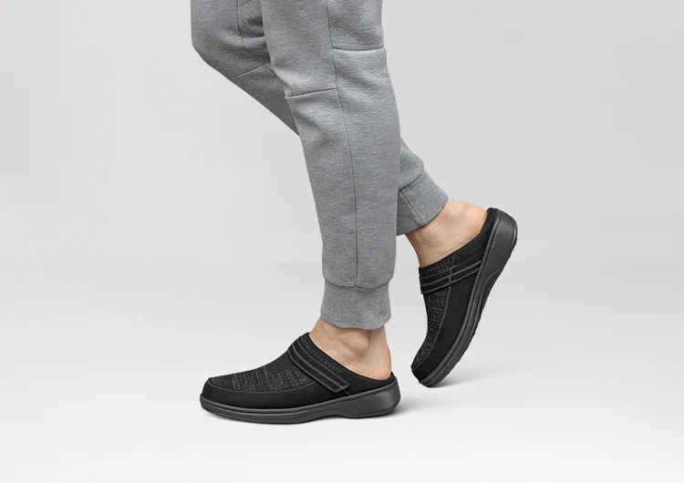 ORTHOFEET - MEN -Hudson Stretch Knit - Black Orthofeet comfortable shoe looks