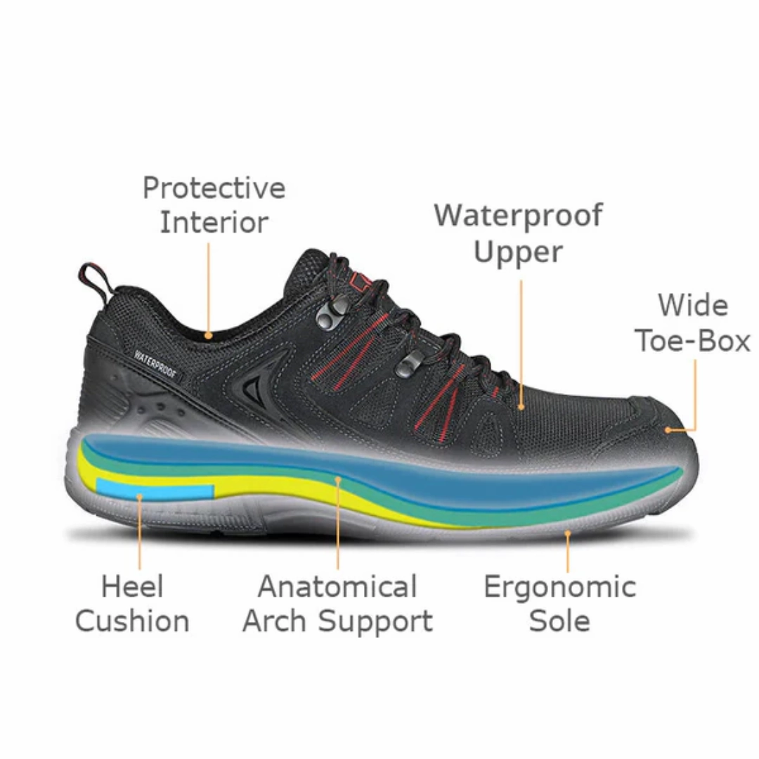 Orthofeet - Moravia Waterproof - Black Orthofeet comfortable shoe looks