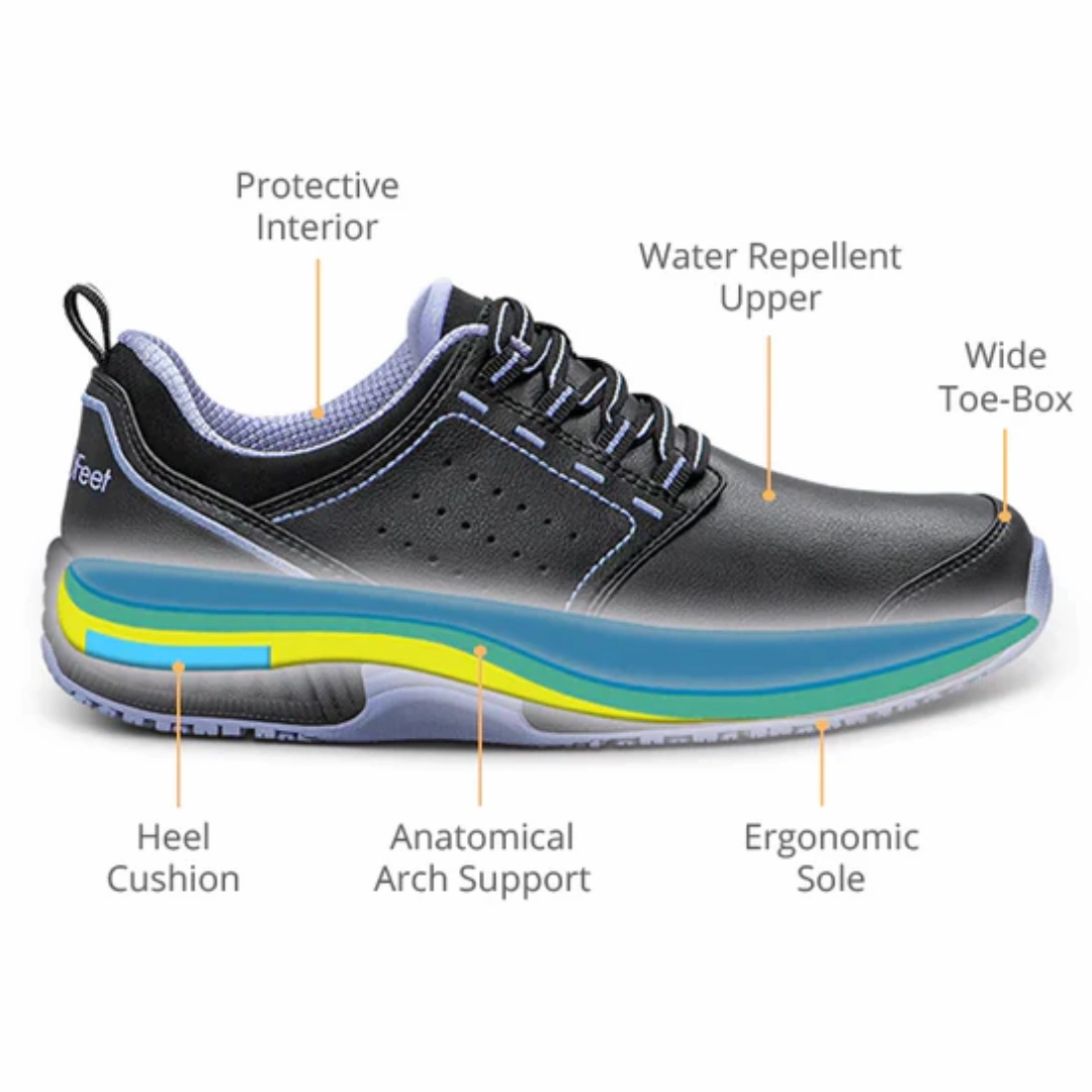 Orthofeet - Talya Slip-Resistant - Black Orthofeet comfortable shoe looks