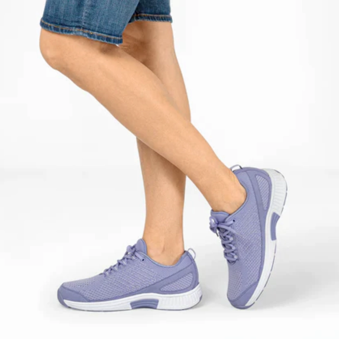 Orthofeet - Women - Coral Stretch Knit - Lavender Orthofeet comfortable shoe looks