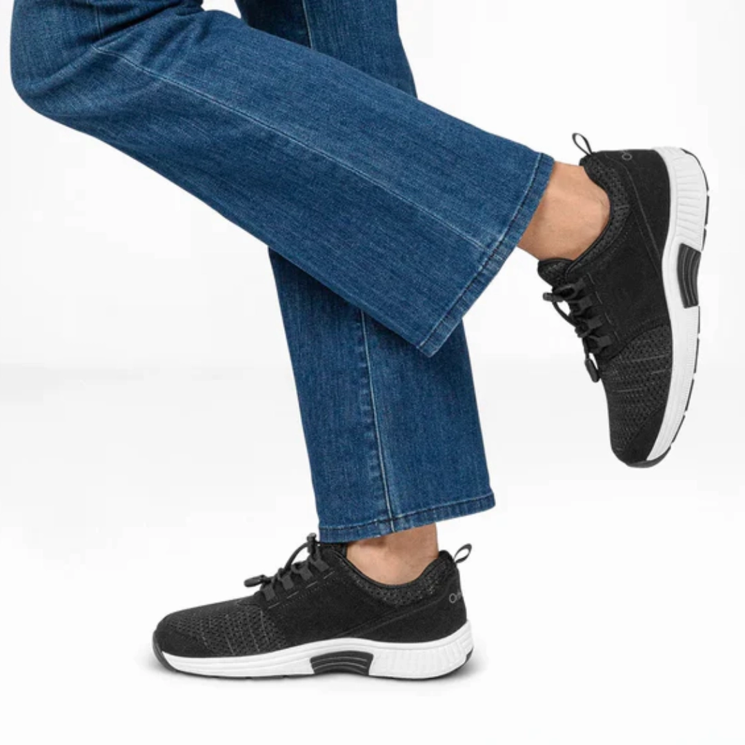 Orthofeet - Women - Francis No-Tie - Black Orthofeet comfortable shoe looks
