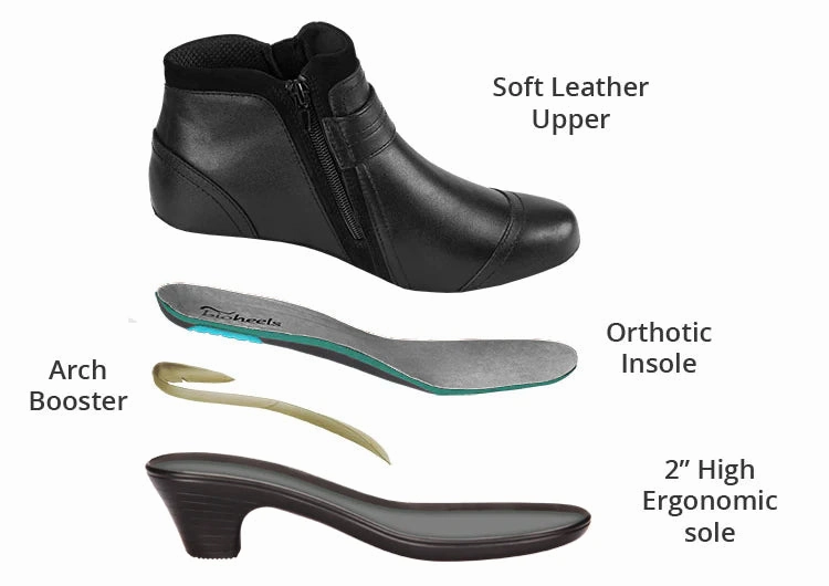 ORTHOFEET - WOMEN- Emma - Black Orthofeet comfortable shoe looks