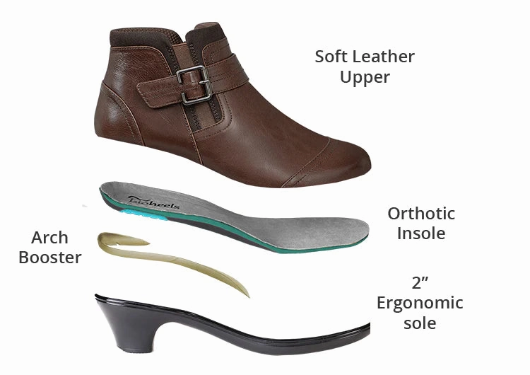 ORTHOFEET - WOMEN- Emma - Brown Orthofeet comfortable shoe looks