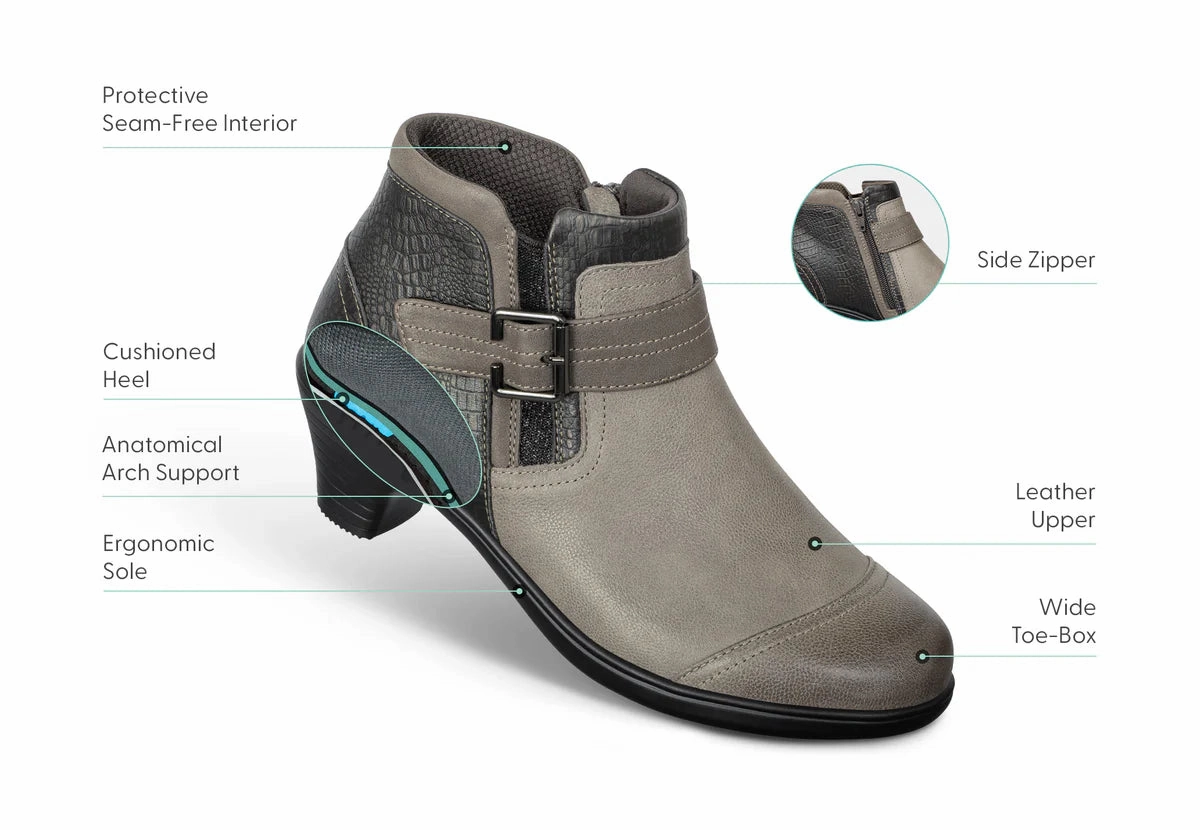 ORTHOFEET - WOMEN- Emma - Taupe Orthofeet comfortable shoe looks
