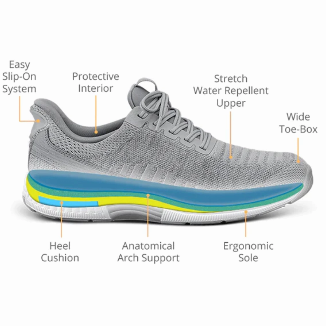 Orthofeet - Women Kita Hands-Free - Gray Orthofeet comfortable shoe looks