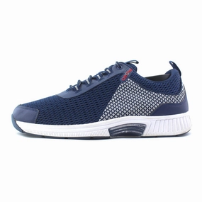 Orthofeet -Men - Edgewater Stretch - Blue (EX) Orthofeet comfortable support shoes