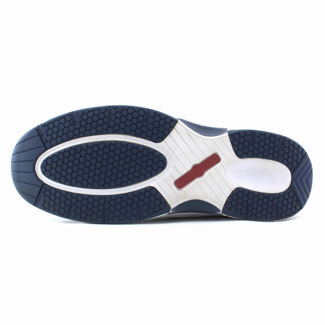 Orthofeet -Men - Edgewater Stretch - Blue (EX) Orthofeet comfortable shoe looks