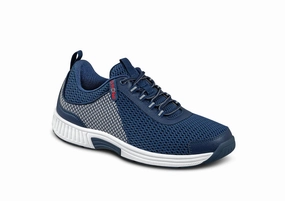 Orthofeet -Men - Edgewater Stretch - Blue Orthofeet comfortable support shoes