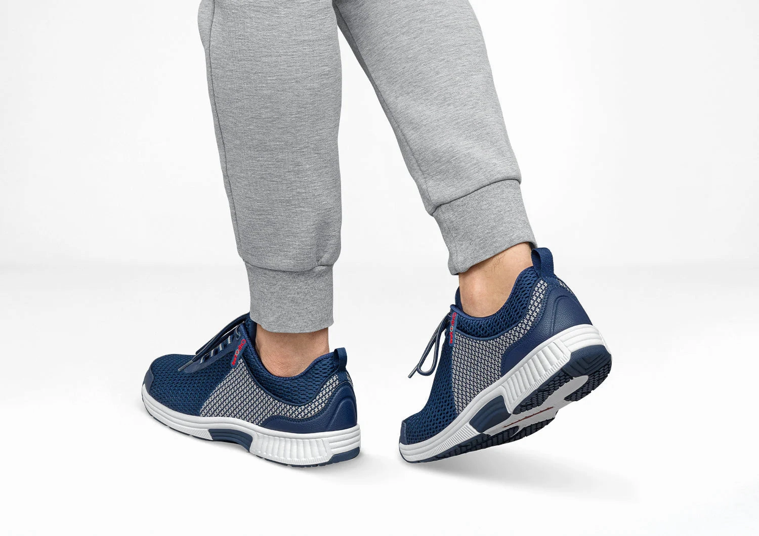 Orthofeet -Men - Edgewater Stretch - Blue Orthofeet comfortable shoe looks