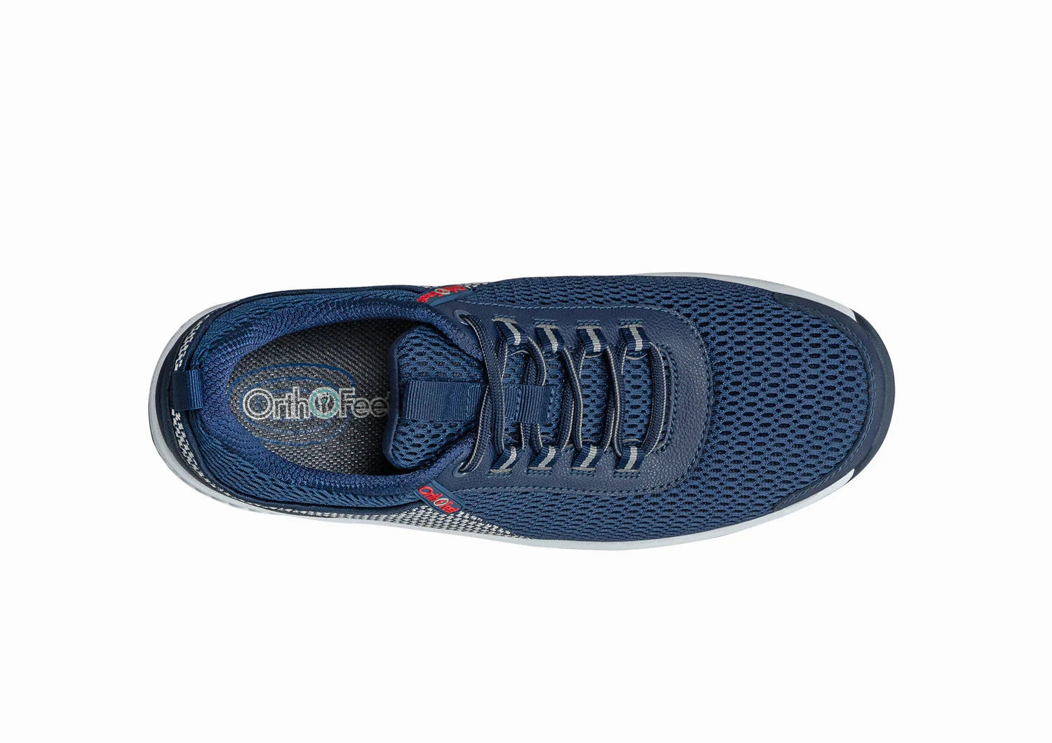 Orthofeet -Men - Edgewater Stretch - Blue Orthofeet comfortable shoe looks