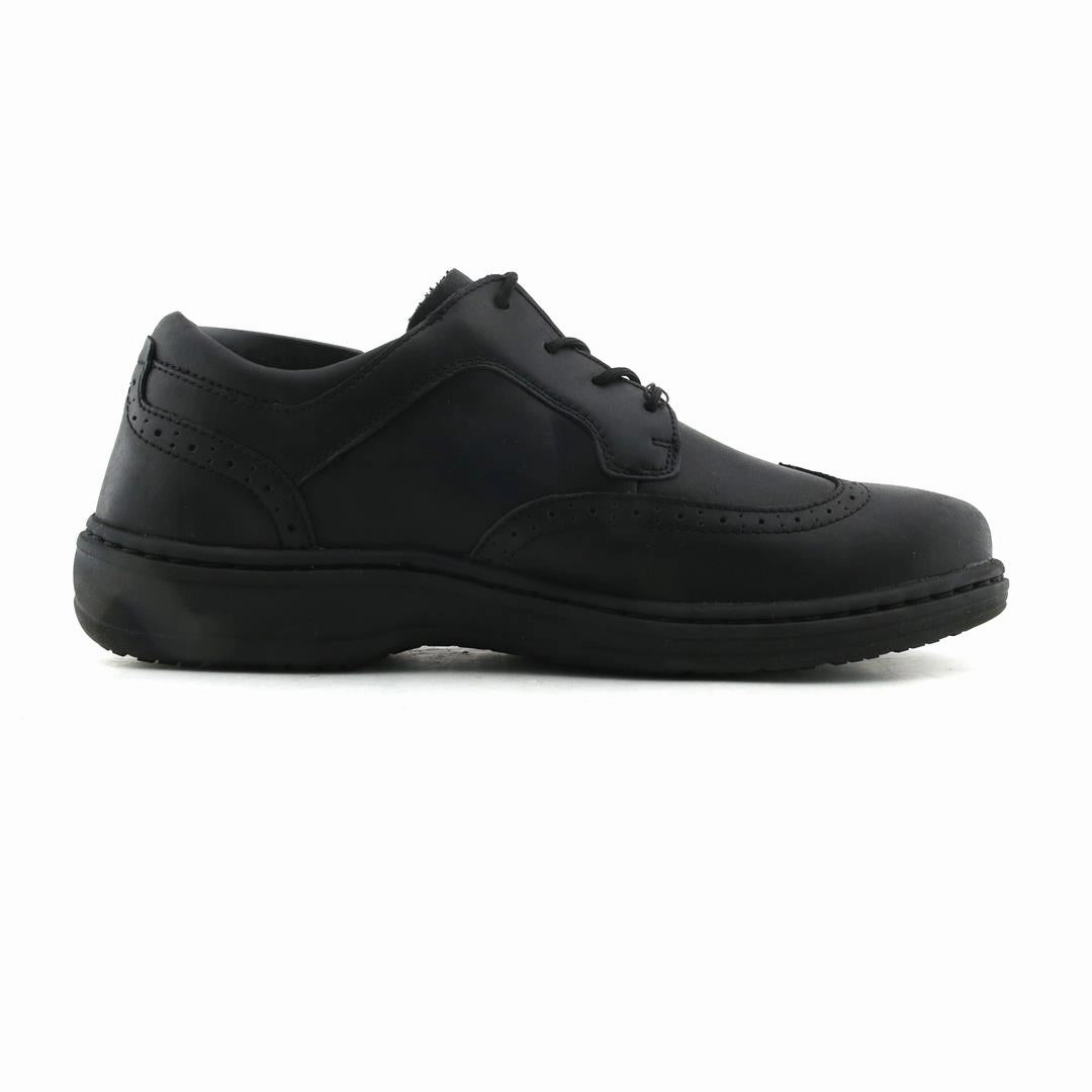 Orthofeet Men - Moreno - Angle - Black Orthofeet comfortable shoe looks