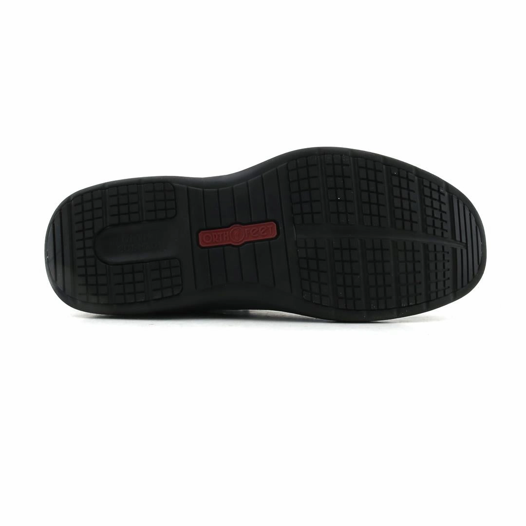 Orthofeet Men - Moreno - Angle - Black Orthofeet comfortable shoe looks