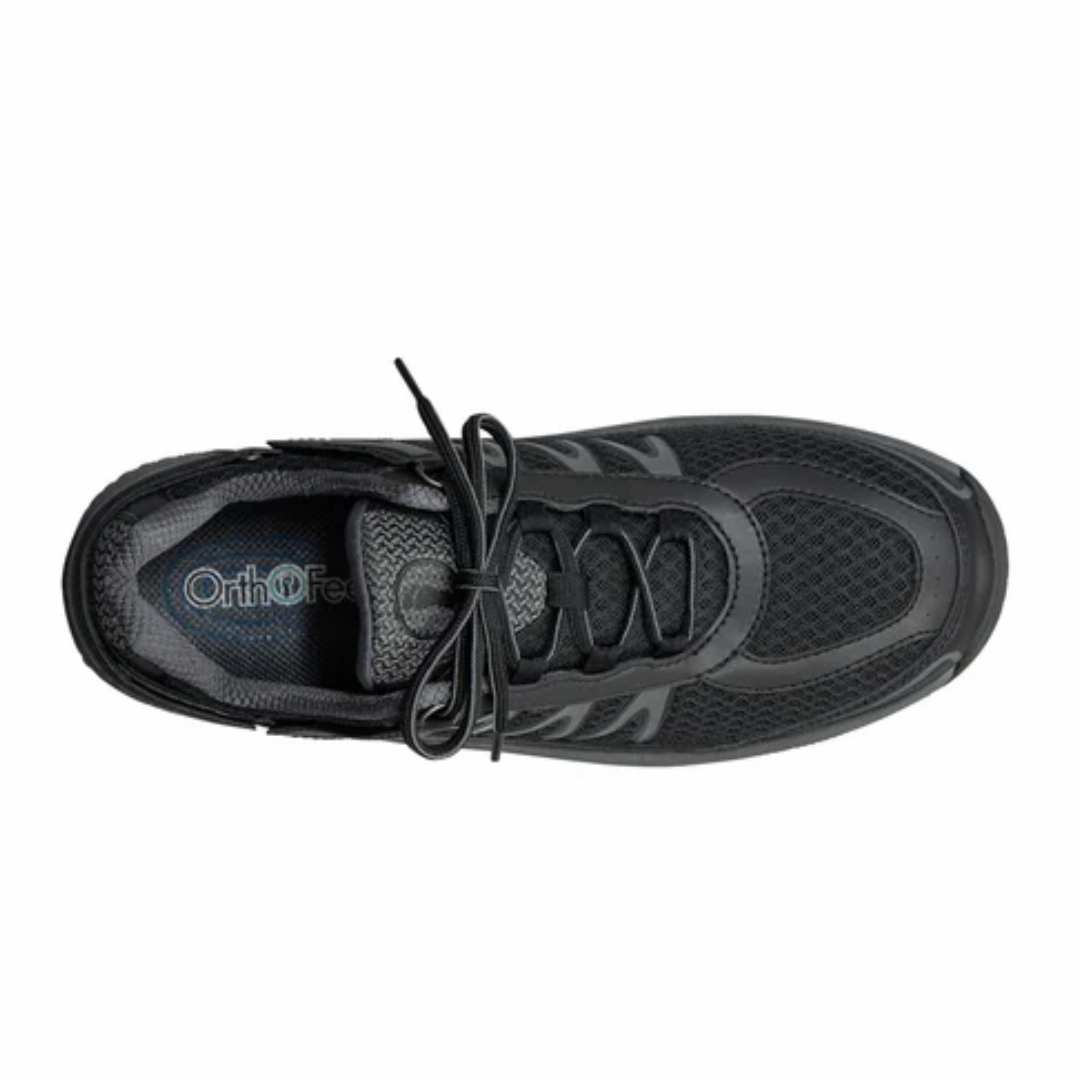Orthofeet Men - Sprint Tie-Less - Black Orthofeet comfortable shoe looks