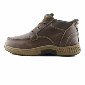 Orthofeet Men - Verno Hands-Free - Brown Orthofeet comfortable support shoes