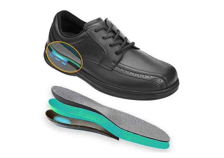 Orthofeet Men Gramercy - Black Orthofeet comfortable shoe looks