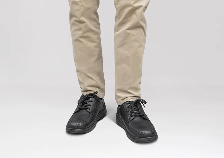 Orthofeet Men Gramercy - Black Orthofeet comfortable shoe looks