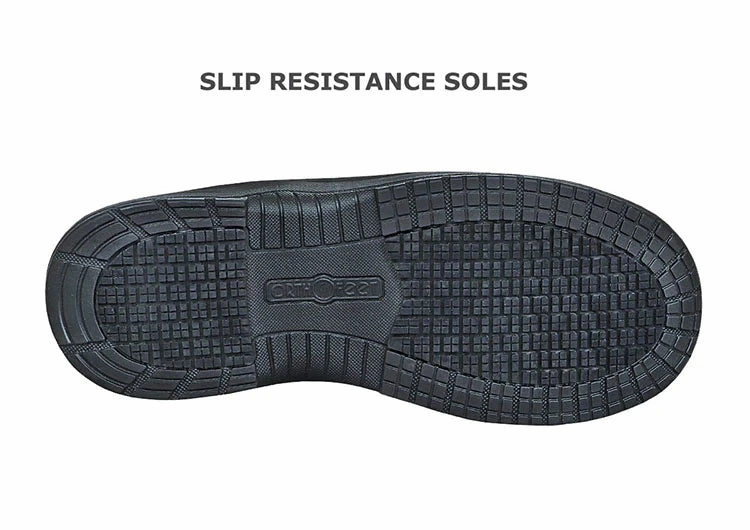 Orthofeet Men Granite Work Boots - Black Orthofeet comfortable shoe looks