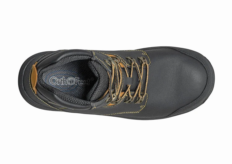 Orthofeet Men Granite Work Boots - Black Orthofeet comfortable shoe looks