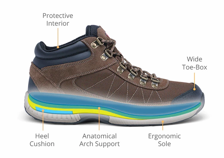 Orthofeet Men Hunter - Brown Orthofeet comfortable shoe looks