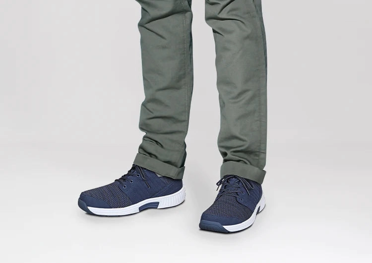 Orthofeet Men Tacoma Stretch Knit - Blue Orthofeet comfortable shoe looks