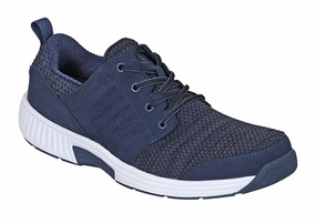 Orthofeet Men Tacoma Stretch Knit - Blue Orthofeet comfortable support shoes