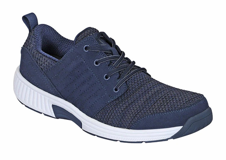 Orthofeet Men Tacoma Stretch Knit - Blue Orthofeet comfortable support shoes