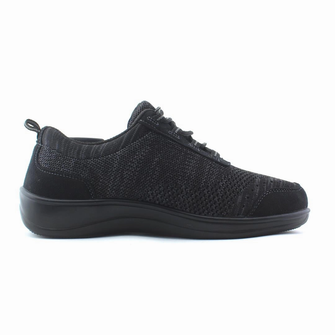 Orthofeet Palma Stretch Knit - Black (EX) Orthofeet comfortable support shoes