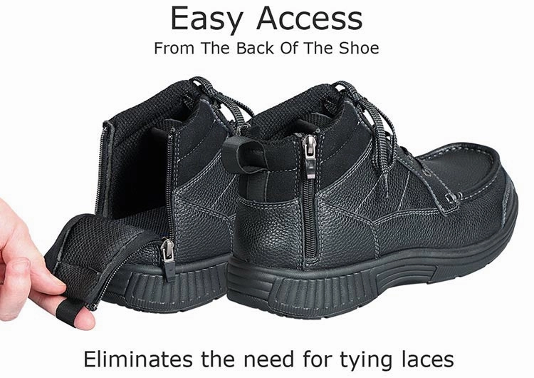 Orthofeet Ranger Zip - Black Orthofeet comfortable shoe looks