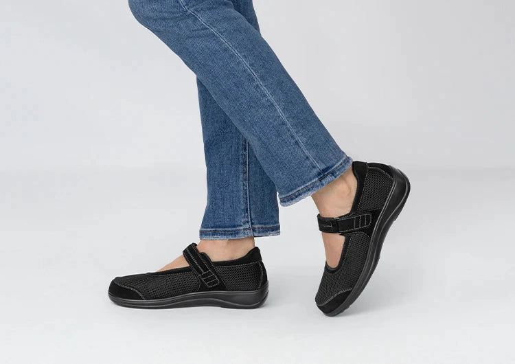 Orthofeet Women - Chattanooga - Black Orthofeet comfortable shoe looks