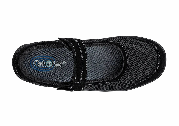 Orthofeet Women - Chattanooga - Black Orthofeet comfortable shoe looks