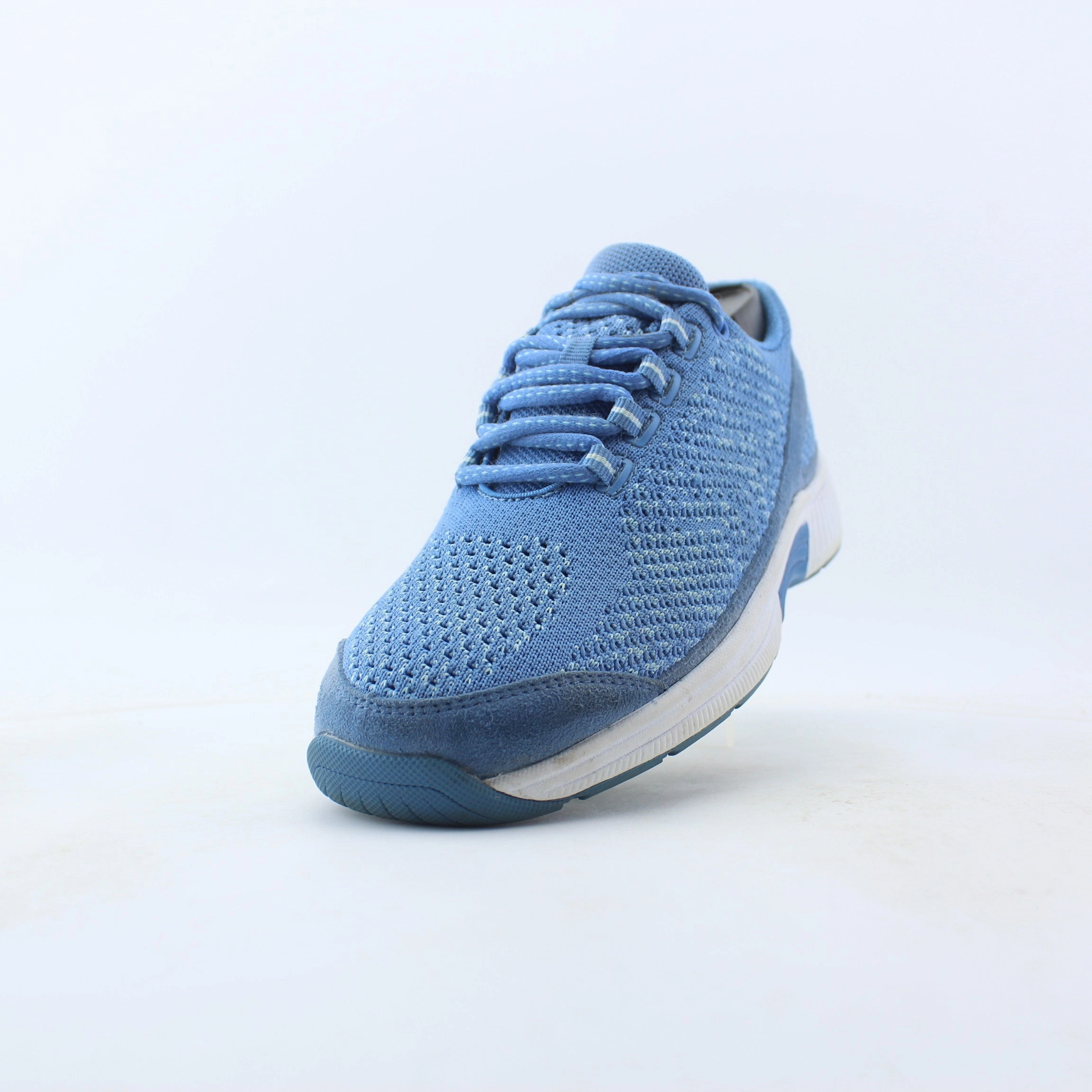 Orthofeet Women - Coral Stretch Knit - Blue (EX) Orthofeet comfortable shoe looks