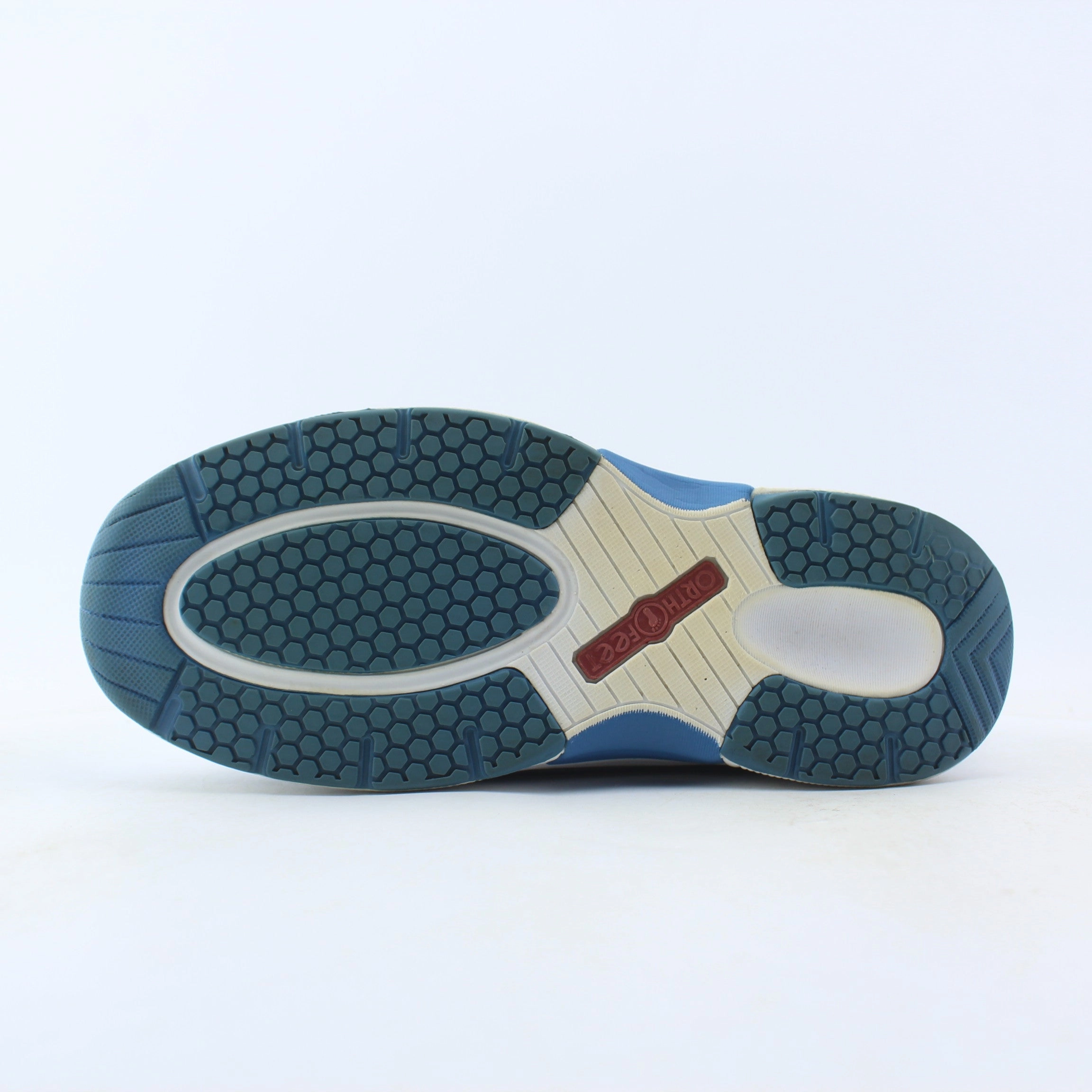 Orthofeet Women - Coral Stretch Knit - Blue (EX) Orthofeet comfortable shoe looks