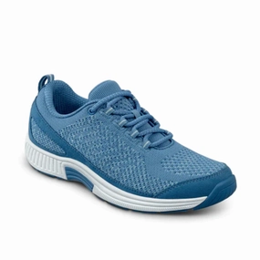 Orthofeet Women - Coral Stretch Knit - Blue Orthofeet comfortable support shoes