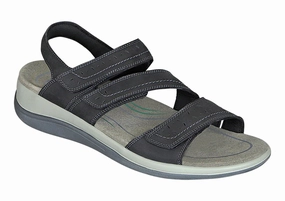 Orthofeet Women - Naxos Two Way Strap - Black Orthofeet comfortable support shoes