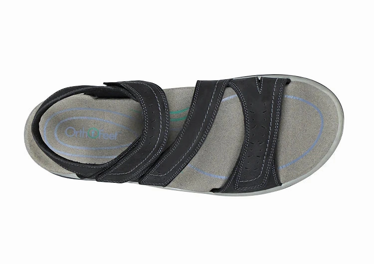 Orthofeet Women - Naxos Two Way Strap - Black Orthofeet comfortable shoe looks