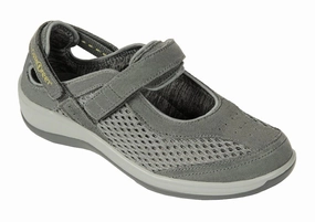Orthofeet Women - Sanibel Heel Strap - Olive Gray Orthofeet comfortable support shoes