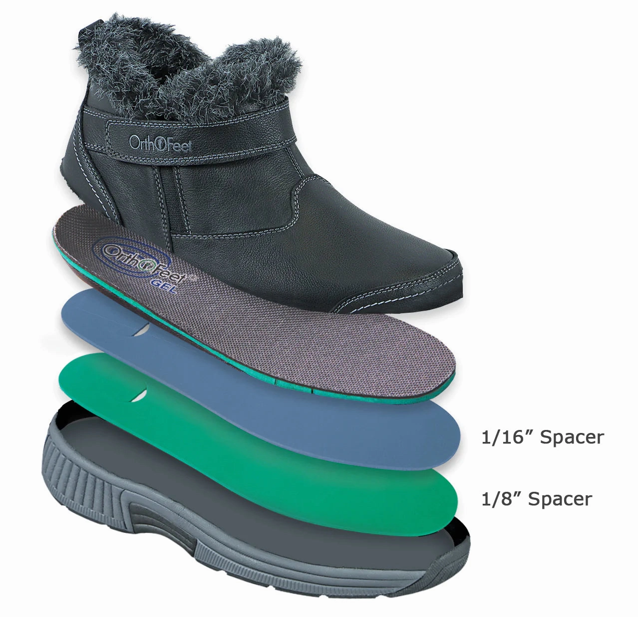 Orthofeet Women - Siena - Black Orthofeet comfortable shoe looks
