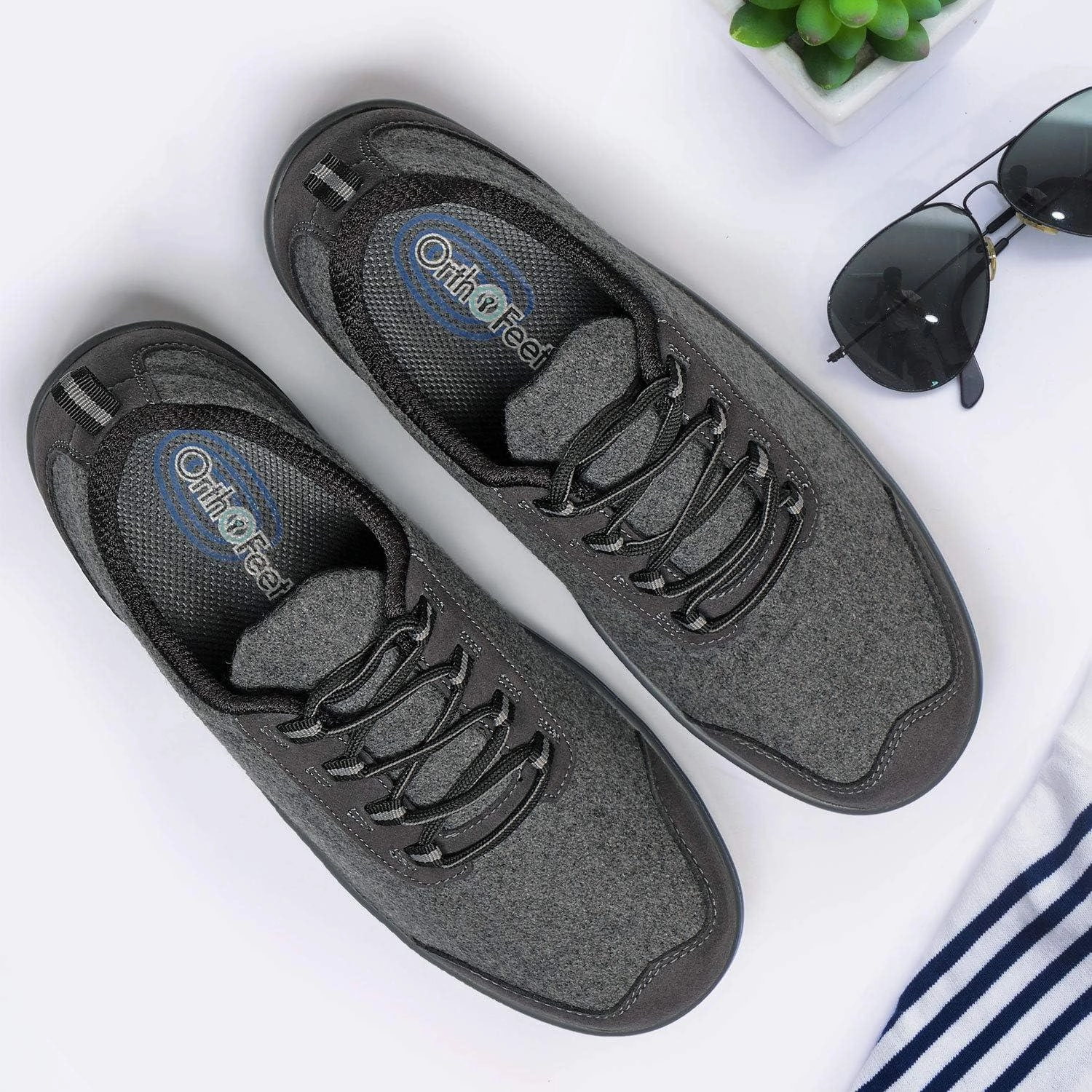 Orthofeet Women - Sierra - Gray Orthofeet comfortable shoe looks