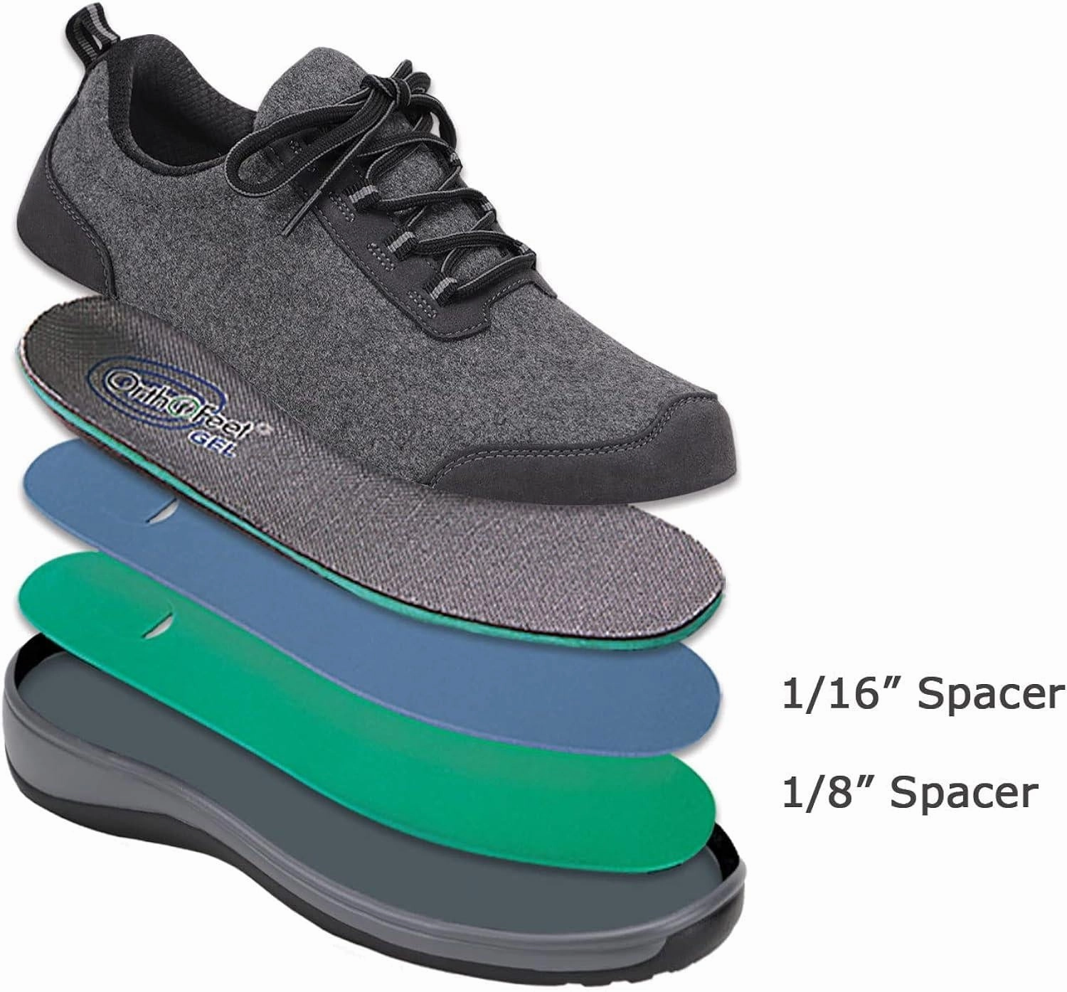Orthofeet Women - Sierra - Gray Orthofeet comfortable shoe looks