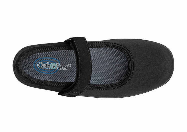 Orthofeet Women - Springfield Stretch - Black Orthofeet comfortable shoe looks