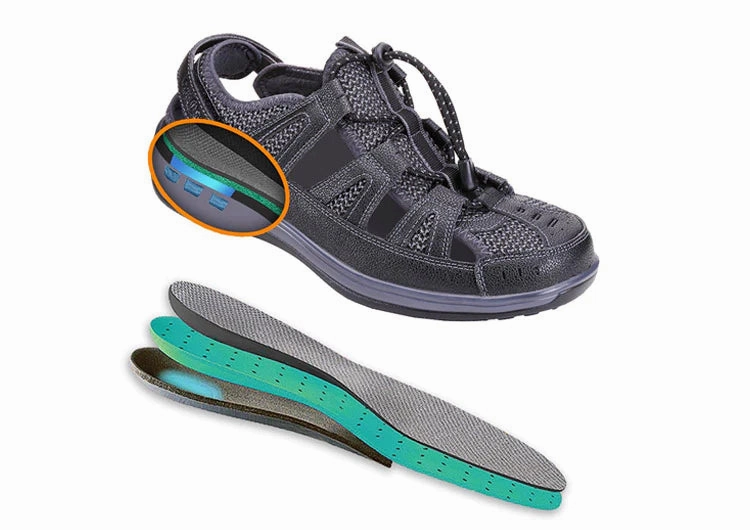 Orthofeet Women - Verona Heel Strap - Black Orthofeet comfortable shoe looks