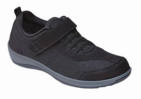 Orthofeet Women - Volcano Wool - Black Orthofeet comfortable support shoes