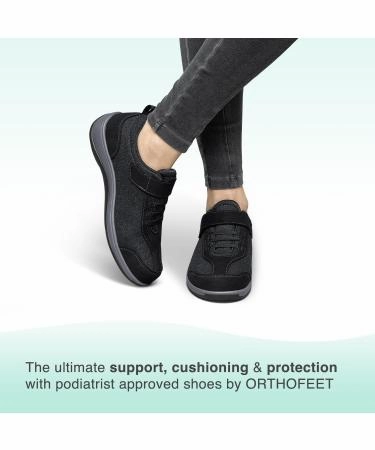 Orthofeet Women - Volcano Wool - Black Orthofeet comfortable shoe looks