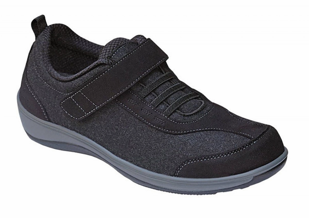 Orthofeet Women - Volcano Wool - Black Orthofeet comfortable support shoes