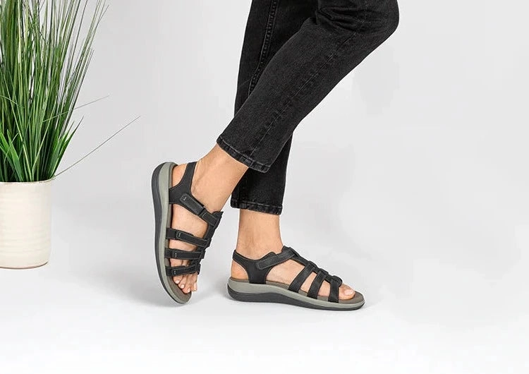 Orthofeet Women Amalfi - Black Orthofeet comfortable shoe looks